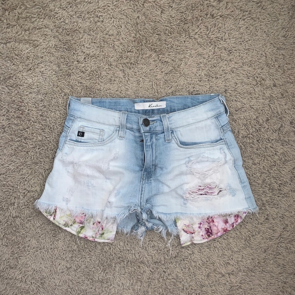 cropped jean shorts